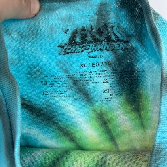 Marvel Thor: Love And Thunder Vintage Distressed Tie-Dye T-Shirt Men's XL - Picture 5 of 8